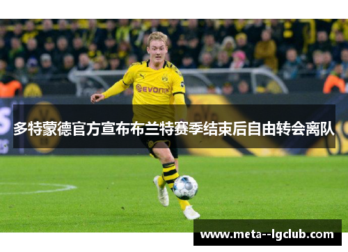 多特蒙德官方宣布布兰特赛季结束后自由转会离队